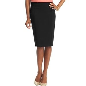Black knee length business pencil skirt